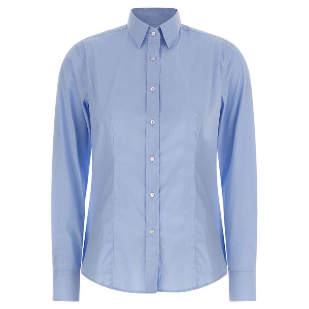 XACUS Blue Cotton Women's Blouse